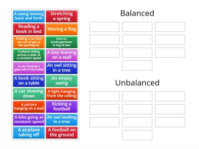  Balanced or Unbalanced forces?