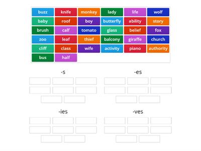 Plural nouns