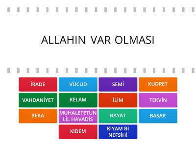 ALLAHIN(CC) SIFATLARI