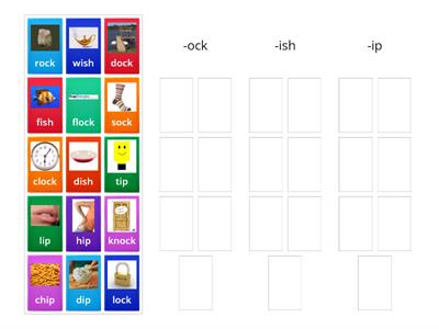 Group sort- Rhyming Words- Nursery Rhymes