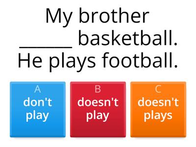 Simple Present Negative Form