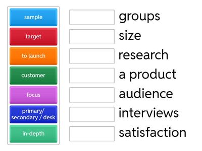 BP B2+ 1.1 Market research. Vocabulary 1