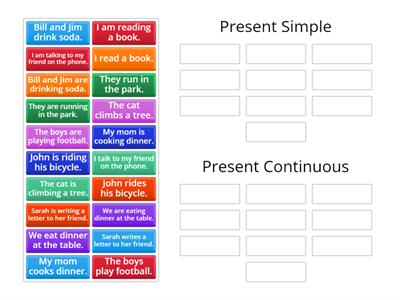 Difference between present simple tense and present continuous tense