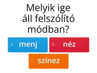 A felszólító módú igék gyakorlása