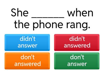 Negative Simple Past Sentences