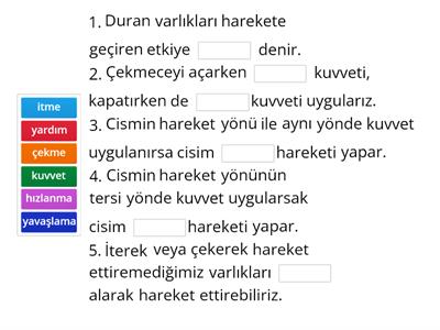 kuvvet ve hareket