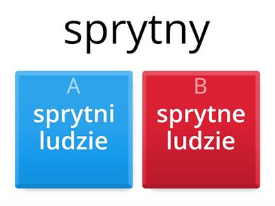 Przymiotniki l. mn. rodzaj męskoosobowy