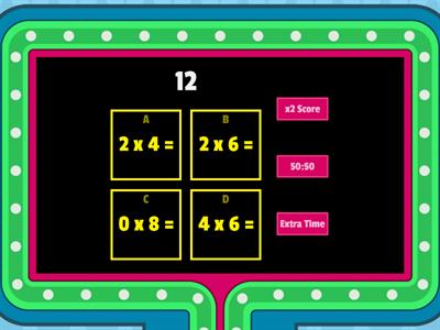 Multiplication Tables x6, x8