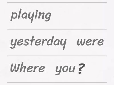 usando where, when, what time, what, who y why,