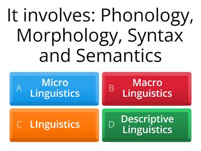Linguisticss Language Elements