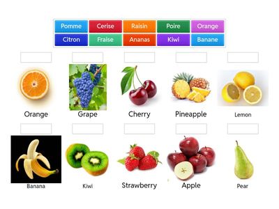 Les Fruits en Français
