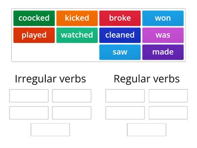 Regular and Irregular verbs