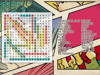 Memorial Day Word Search 