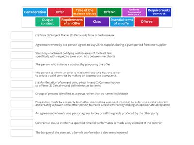 Offer - Vocabulary Drill