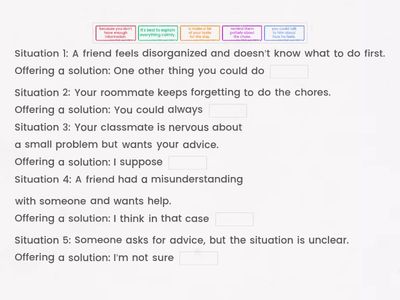 I09: OFFERING SOLUTIONS SITUATIONS