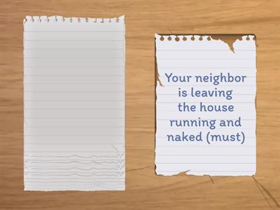 modals of deduction/ present