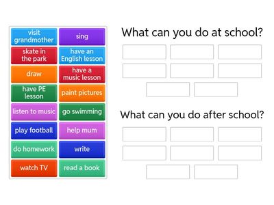 At school after school