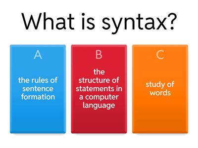 Syntax