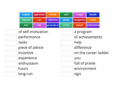 business result upper-intermediate unit 2 collocations