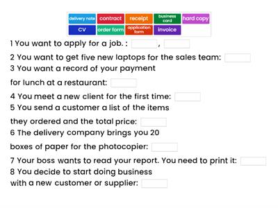 Elementary: Unit 5 vocabulary.