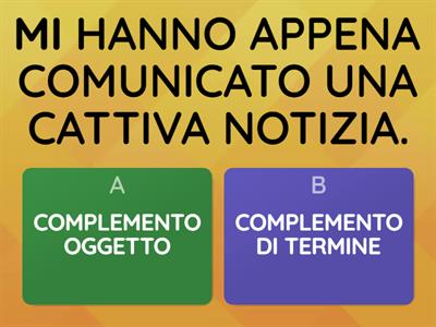 COMPLEMENTO OGGETTO O COMPLEMENTO DI TERMINE?