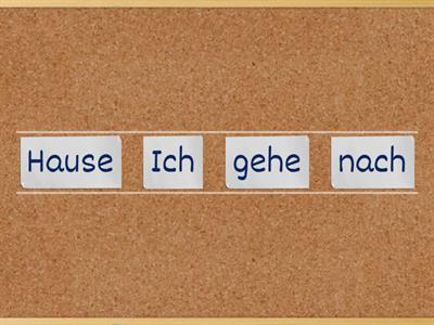 Make a correct sentence!