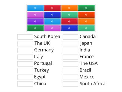 Countries (word + audio)