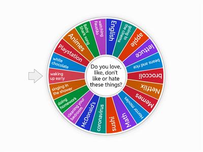 Love, like, don't like