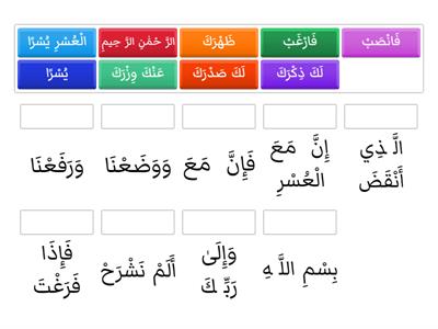 SURAH Al-INSYIRAH : HAFAZAN TAHUN 6