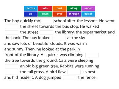 Starlight 5 Module 2f Prepositions of movement