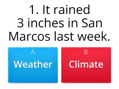 Is it Weather or Climate?