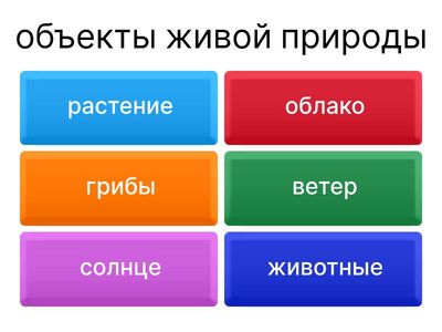 Выберите живые объекты природы