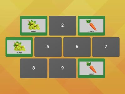 Fruits & Vegetables Memory Game