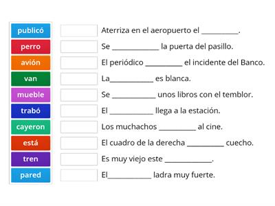 Núcleo del sujeto y Núcleo del predicado