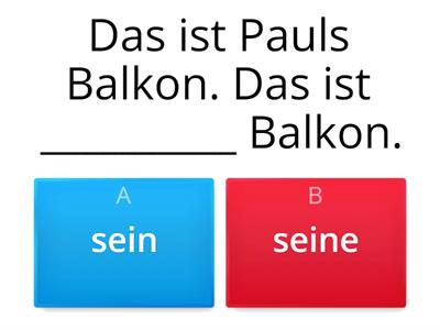 Sein oder ihr?