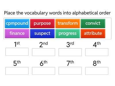 Lesson 9 Alphabetical Order