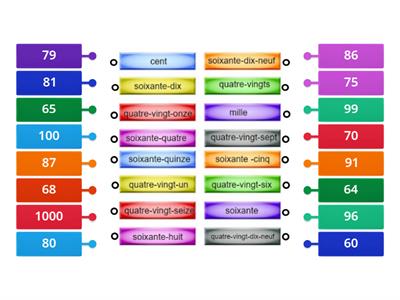 les nombres 60 à 1000