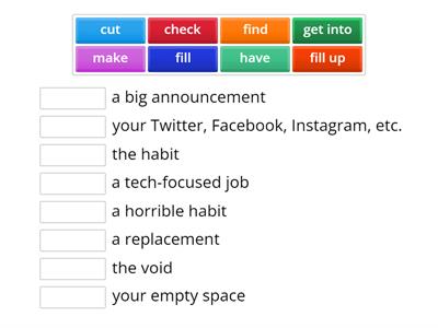 OGE Digital detox collocations