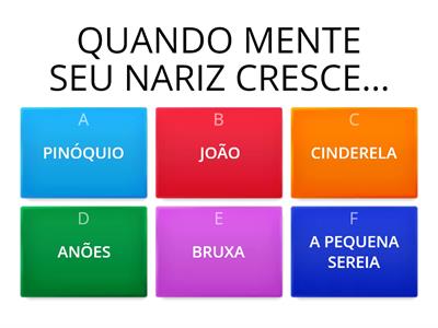 QUIZ DOS CONTOS DE FADAS