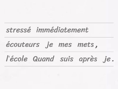 Ecouter de la musique - mise en ordre