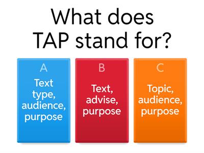  Purpose and audience match up