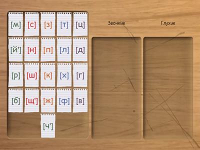 Звонкие и глухие согласные звуки