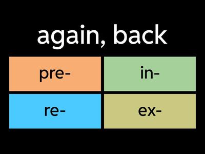 Prefix match up 2, Latin Set 1
