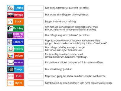 Musikbegrepp - Puls - taktart - tempo - rytm - Låtbegrepp