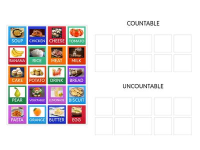 COUNTABLE/UNCOUNTABLE
