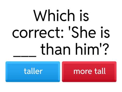 Comparative and Superlative Quiz