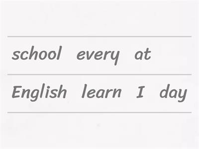 Sentence structure (English day)