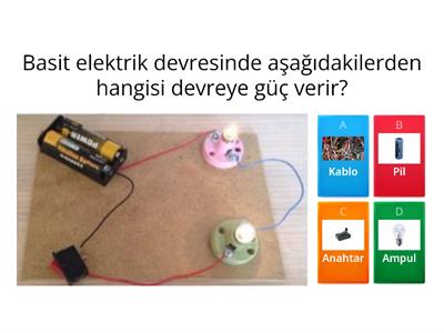 5. Sınıf Fen Bilimleri Basit Elektrik Devresi