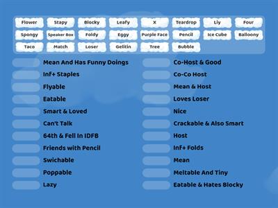 BFB And BFDI Crossword