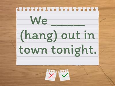 Prepare 8 Game 1 Future: be going to and present continuous